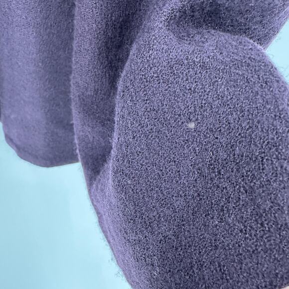 Eileen Fisher Sweater Womens Medium Purple Open Front Cardigan 100% Wool USA - Picture 4 of 10